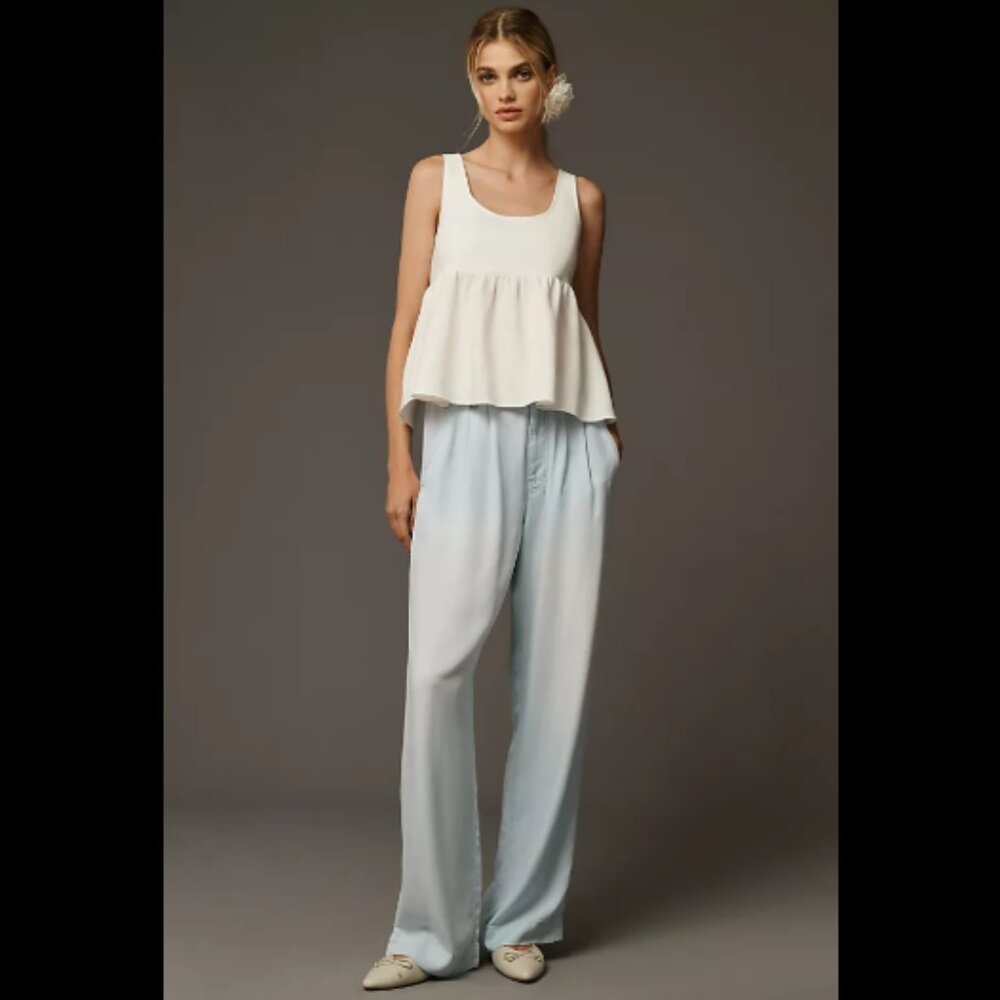 Brand New Cloth & Stone Pleated Wide-Leg Pants